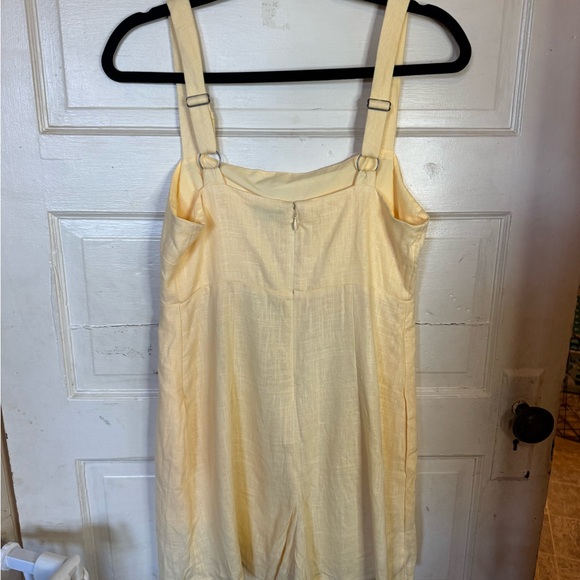 Express Linen-Blend Square Neck Sleeveless Romper NWT small retail $78 - Picture 8 of 9